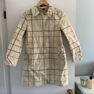 COACH classic plaid trench coat